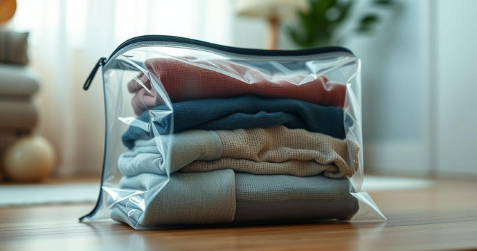 Saco plástico zip para roupas é a solução ideal para organização e proteção de suas peças