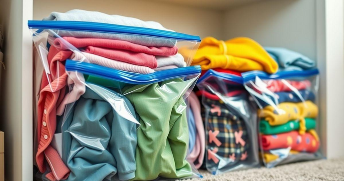 Sacos zip lock de roupas criança: Como Organizar e Proteger